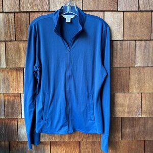 Tommy Bahama Women’s Blue Full Zip Textured UPF50 Golf Tennis Jacket in X-Large